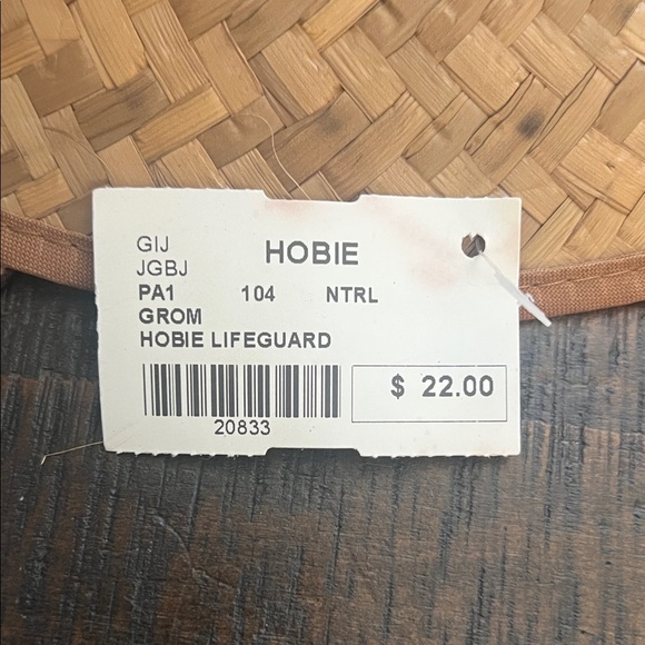 Hobie Woven Straw Hat with Chin Strap - Picture 4 of 4